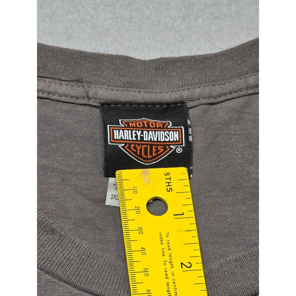 Harley Davidson Men's Size 3X Gray Orlando Florida Skeleton Pirate Parrot Shirt - Picture 4 of 9
